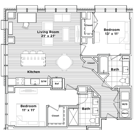 a floor plan of a house at Madison West Elm, Pennsylvania, 19428